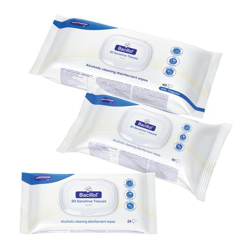 Очищающие салфетки для полов и поверхностей - Bacillol® 30 Sensitive Tissues - BODE Chemie - 40 штук / 80 штук / 24 штуки