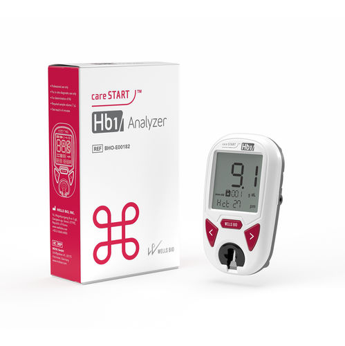 Оптический POC - анализатор - careSTART™ Hb1 Analyzer - WELLS BIO - для анемии / для гематологии / для гемоглобина