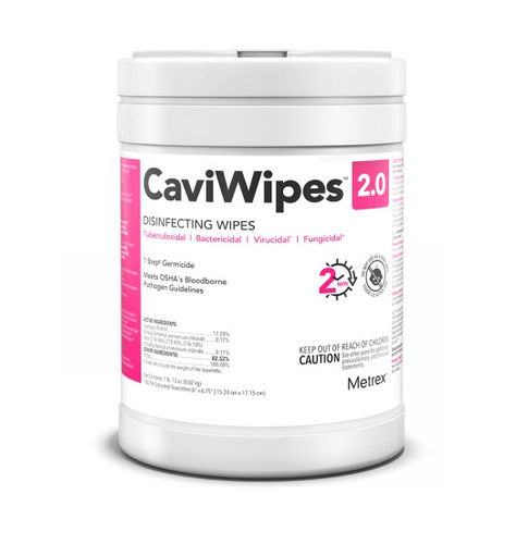 Очищающие салфетки для полов и поверхностей - CaviWipes™ 2.0 - Metrex - 160 штук / 65 штук