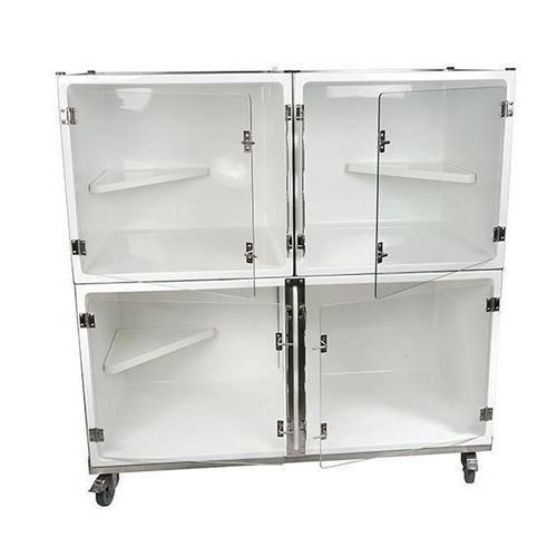 Ветеринарная клетка для кошек - CP803000 - Vetinox - 4 отсека / на роликах / из нержавеющей стали