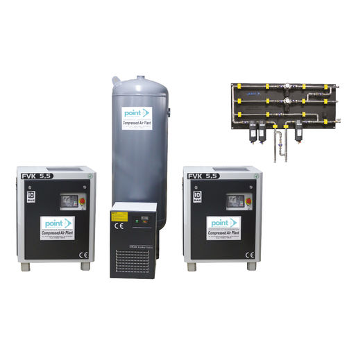 Медицинская система сжатого воздуха - PNT-HS-PLC-X - Point Medical Gas Systems - для лабораторий / винтовая / воздухоосушитель