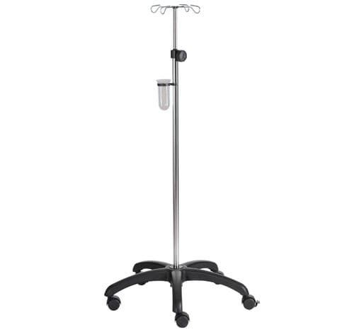 Стойка для сыворотки на роликах - ECCO-CARE Mini - SIMPEX - 4 крюка / из нержавеющей стали / с регулируемой высотой