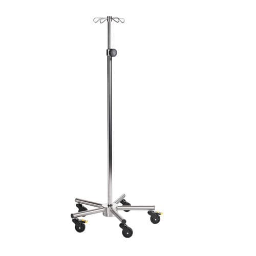Стойка для сыворотки на роликах - SIMPO-CARE Mini - SIMPEX - 4 крюка / из нержавеющей стали / с регулируемой высотой