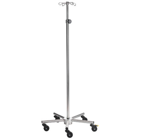 Стойка для сыворотки на роликах - SIMPO-CARE Midi - SIMPEX - 4 крюка / из нержавеющей стали / с регулируемой высотой
