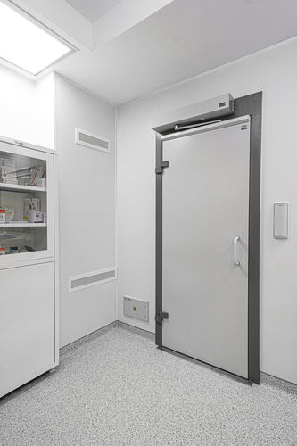 Воздухонепроницаемая дверь - powder-coated steel  - Ensolma - герметичная / для больниц / для чистых помещений