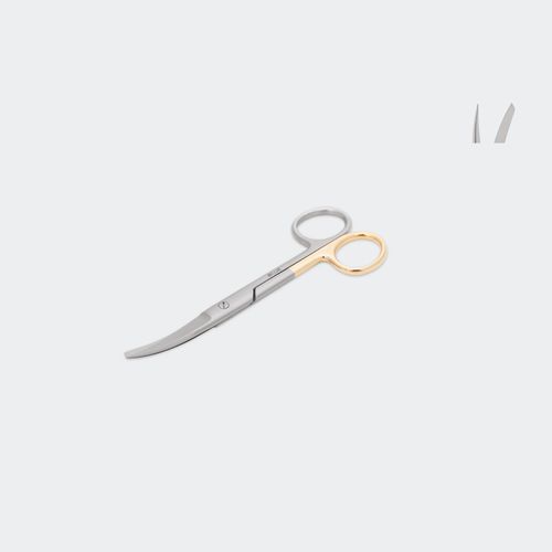 Хирургический ножницы - TCMTAR145C - Blue Surgical Instruments - ветеринарный / изогнутый
