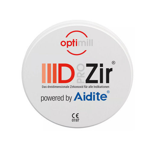 Стоматологический материал из керамики - optimill IIID PRO Zir  - Dentona AG - циркониевый / из стеклокерамики / из циркония