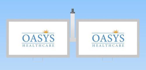 Опора для оборудования для монитора - Dual - Oasys Healthcare - для операционной / двойная