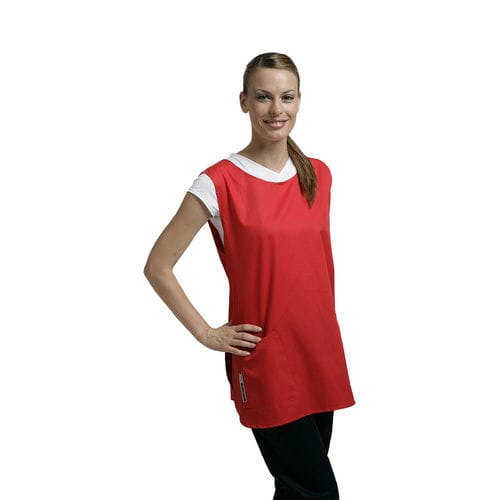 Медицинский фартук унисекс - Mantellina - Eletta Professional Wear - из хлопка / белый / синий
