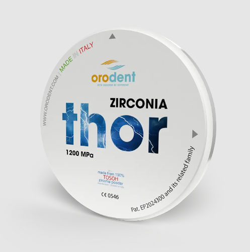 Циркониевый стоматологический материал - Thor  - Orodent srl - для зубных мостов / для зубных коронок / десневой