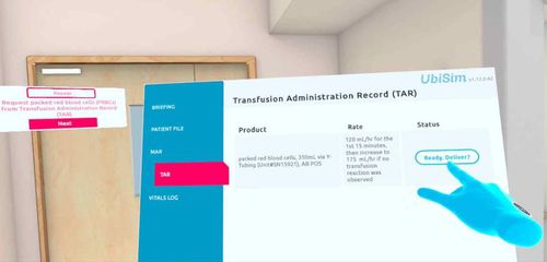 Учебное программное обеспечение - Blood Administration Tutorial - UbiSim - для симуляции / для личных дел пациентов / для обслуживания средним медицинским персоналом