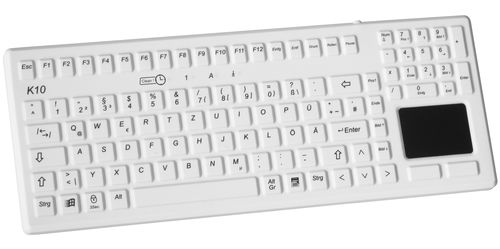 Медицинская клавиатура с сенсорной панелью - K10-MED - CURSOR CONTROLS - с международной раскладкой / из силиконового каучука / USB
