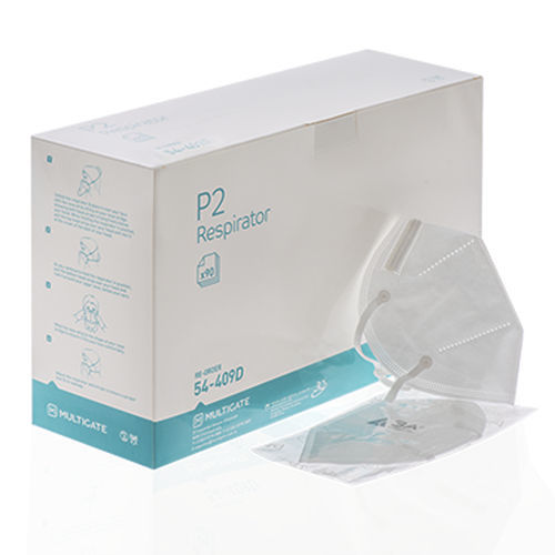 Респиратор P2 - 54-409D - Sky Ocean Earth Medical - без латекса / в форме чашки / белый