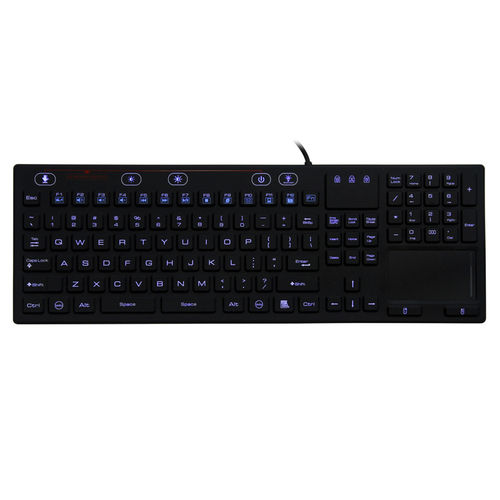 Медицинская клавиатура с сенсорной панелью - JH-IKB110BL - Jinghong Industrial - из силикона / USB / водостойкая
