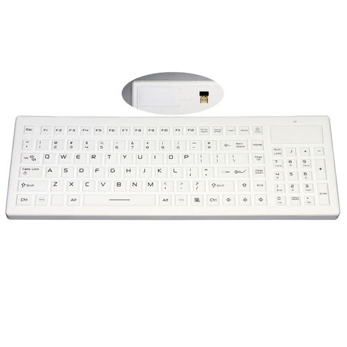 Клавиатура с цифровым блоком клавиатуры - JH-WKB830 - Jinghong Industrial - из силикона / моющаяся / дезинфицируемая