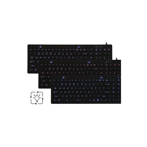 Клавиатура с цифровым блоком клавиатуры - JH-IKB106CBL - Jinghong Industrial - из силикона / моющаяся / USB