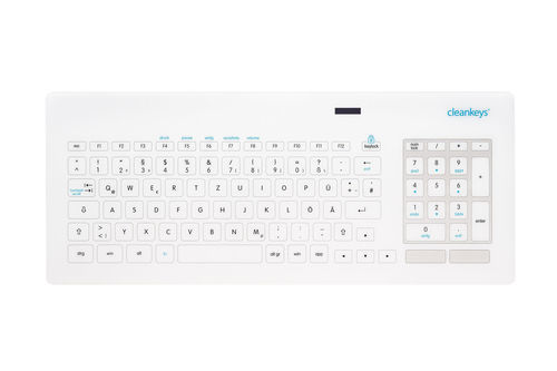 Медицинская клавиатура с цифровым блоком клавиатуры - CLEANKEYS® CK6（KR30221） - GETT Asia Ltd. - из стекла / моющаяся / гигиеническая