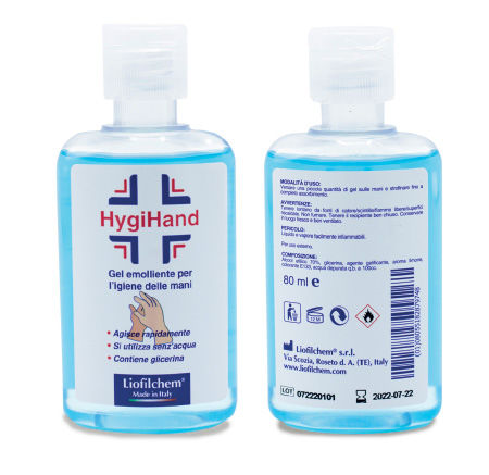 Гидроспиртовый раствор 70% - HygiHand - Liofilchem S.r.l. - 500 мл / 100 мл / 1000 мл