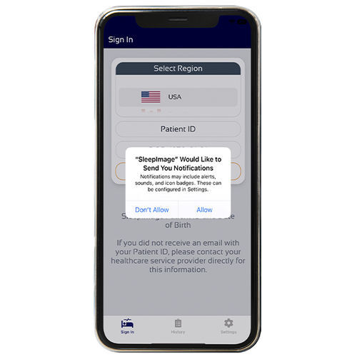 Мобильное приложение для регистрации - SleepImage - медицинский / iOS / Android