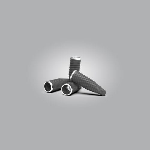 Цилиндрический конический зубной имплантат - Igea - Mesa Italia - из титана / внутренний шестиугольник / узкий