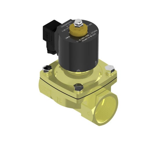 Клапан для газов - 1/2" NPT - Thermoval - с соленоидом / из нержавеющей стали / из латуни