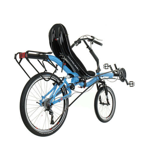 Лежачий велосипед с педалями - SIX - Azub Bike - для взрослых / синяя