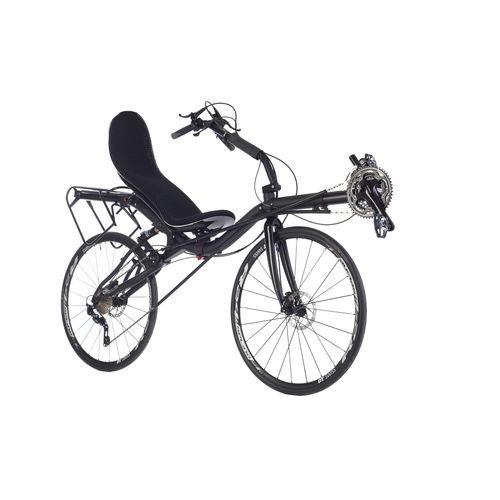 Лежачий велосипед с педалями - MAX 700 - Azub Bike - для взрослых / черная