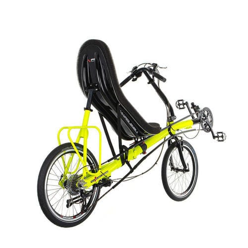 Лежачий трехколесный велосипед с педалями - Origami - Azub Bike - для взрослых / желтый / стальная рама