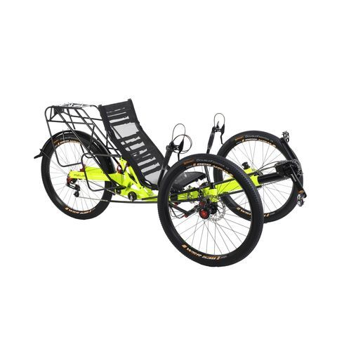 Лежачий трехколесный велосипед с педалями - TRIcon GR - Azub Bike - для взрослых / складной / желтый