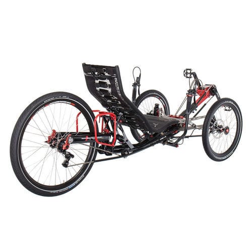 Лежачий трехколесный велосипед с педалями - Ti-FLY 26 - Azub Bike - для взрослых / складной / черный