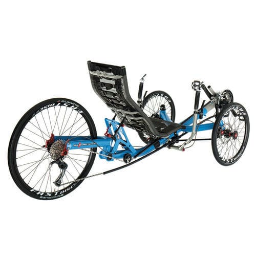 Лежачий трехколесный велосипед с педалями - TRIcon 26 - Azub Bike - для взрослых / складной / черный