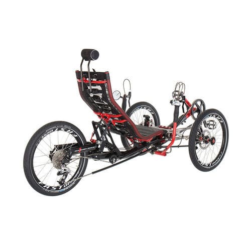 Лежачий трехколесный велосипед с педалями - Ti-FLY 20 - Azub Bike - для взрослых / складной / черный