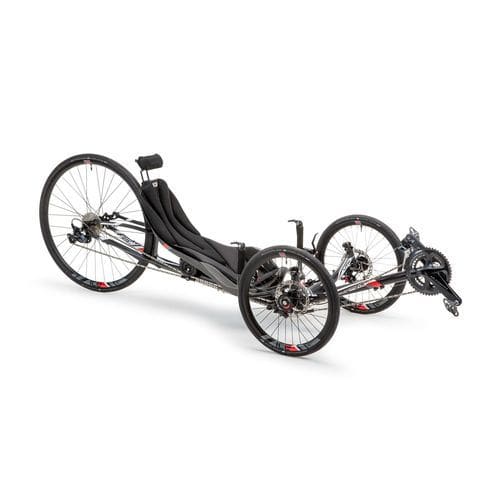 Лежачий трехколесный велосипед с педалями - VTX - ICE Trikes - для взрослых / черный