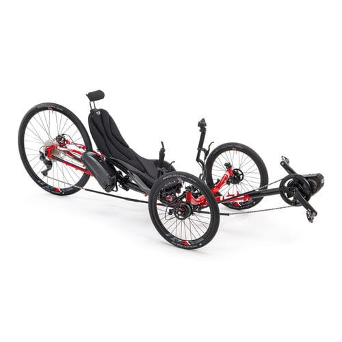 Лежачий трехколесный велосипед с педалями - SPRINT X - ICE Trikes - для взрослых / черный / красный