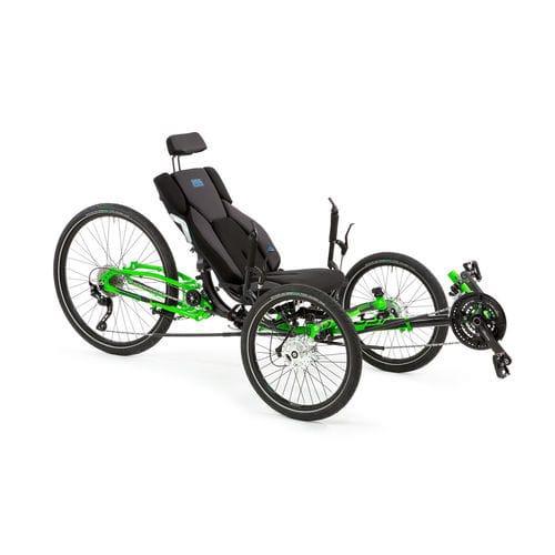 Лежачий трехколесный велосипед с педалями - ADVENTURE - ICE Trikes - для взрослых / зеленый / синий
