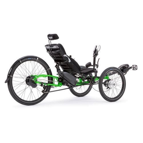 Лежачий трехколесный велосипед с педалями - ADVENTURE HD - ICE Trikes - для взрослых / зеленый / синий
