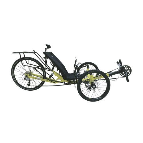 Лежачий трехколесный велосипед с педалями - Trike F-JC26x - Cycles Performer - для взрослых / зеленый