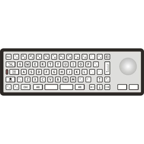 Клавиатура с указателем - 2210-35232 - STORM INTERFACE - с цифровым блоком клавиатуры / из нержавеющей стали / из металла