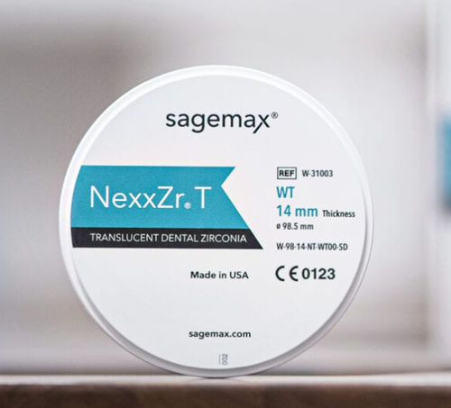 Стоматологический материал из циркония - NexxZr T - Sagemax - для зубных мостов / для фрезерования / полупрозрачный