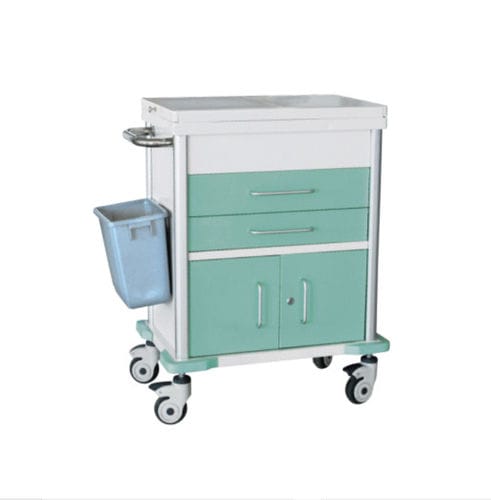 Тележка для неотложной помощи - B 45 - Tianjin Kangli Medical Instrument - для общего применения / из алюминия / с корзиной