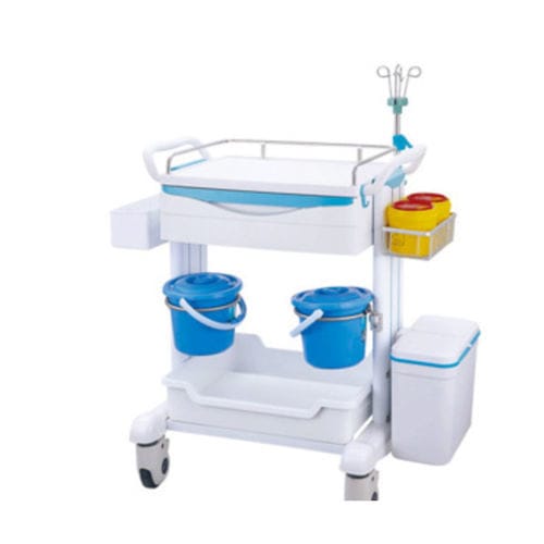 Медицинская тележка - Tianjin Kangli Medical Instrument - из нержавеющей стали / из алюминия / с мусорным баком
