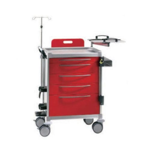 Тележка для неотложной помощи - Meige - Tianjin Kangli Medical Instrument - из алюминия / из пластика / из металла