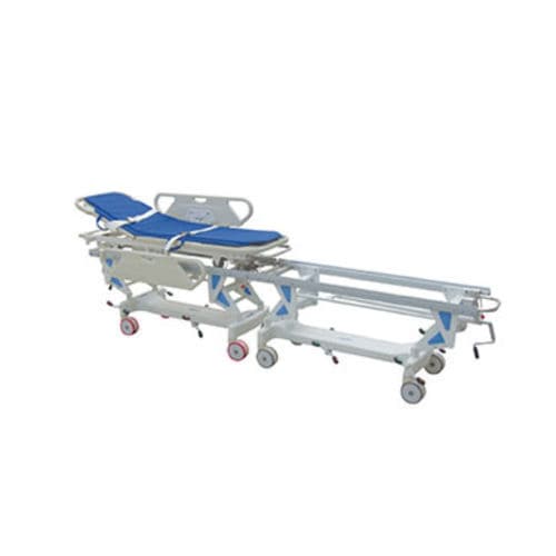 Транспортная тележка-каталка - Tianjin Kangli Medical Instrument - пневматическая / с регулируемой высотой