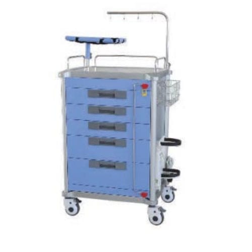 Медицинская тележка - B 1 - Tianjin Kangli Medical Instrument - для баллона с кислородом / для хранения / из нержавеющей стали