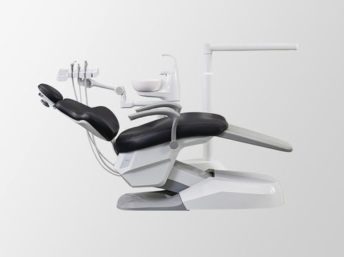 Стоматологическая установка с электрическим креслом - A6 - FOSHAN ESAY MEDICAL TECHNOLOGY CO.,LTD - с гибким подголовником / с аппаратом для гигиены / с держателем инструментов