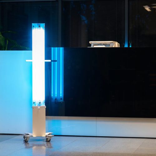 Робот для дезинфекции УФ - CoBOT-Lite - Wolf-e Robotics - мобильный / автоматизированный / с питанием от аккумулятора