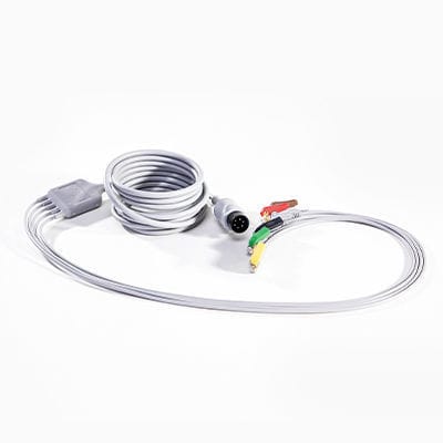 Кабель ЭКГ для мониторинга - Reusable One Piece ECG Fixed Cable - Conrui Medical, Inc. - 5 проводов / 3 провода
