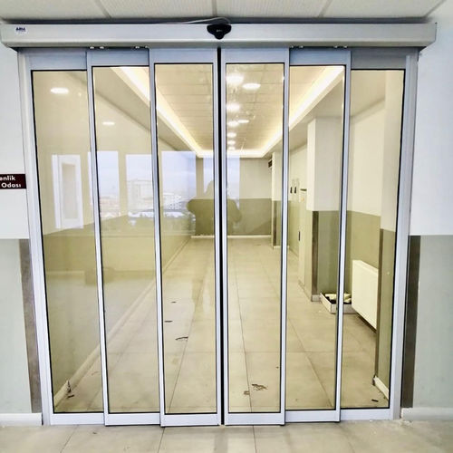 Дверь для защиты - iCat® A110 T2-T4 - RSA Door Systems - для больниц / телескопическая / из алюминия