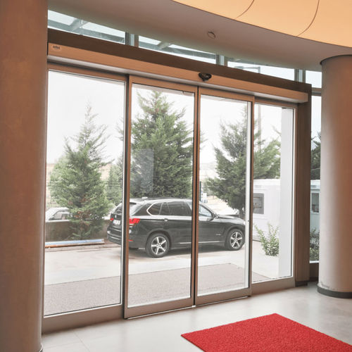 Служебная дверь - iCat® A110  - RSA Door Systems - для больниц / раздвижная / из стекла
