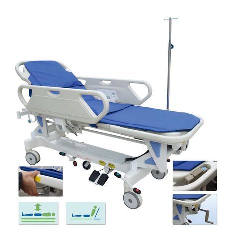 Носилки для обследования - YK-TS002 - Topmost Medical Technology Co.,Ltd - для неотложной помощи / с регулируемой спинкой / с регулируемой высотой